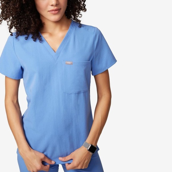 Figs Tops - Figs Ceil Blue Catarina Scrub Top Xs